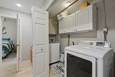 The perfect space to catch up on laundry with all the essentials provided.