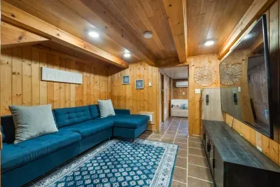 Stylish secondary living room featuring a comfortable sofa, ideal for movie nights or casual gatherings.