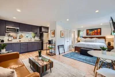 A comfortable spot to relax, watch TV, or read a book after a day of exploring.