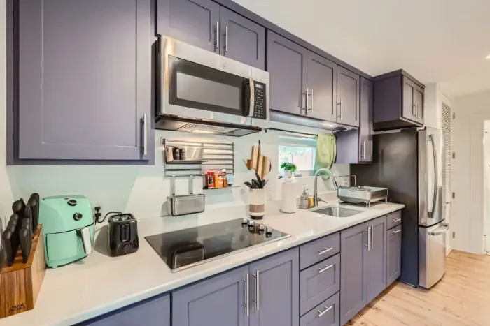 Whether you're cooking or bringing back local treats, this kitchen has you covered.