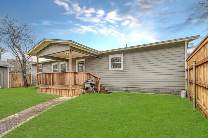 Enjoy backyard barbecues or simply unwind on the covered porch while soaking up fresh air in your private yard.