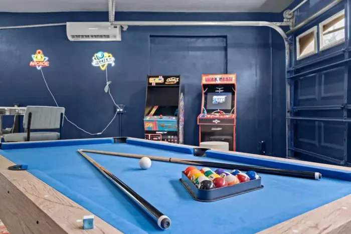 Enjoy endless entertainment with this beautifully crafted pool table.