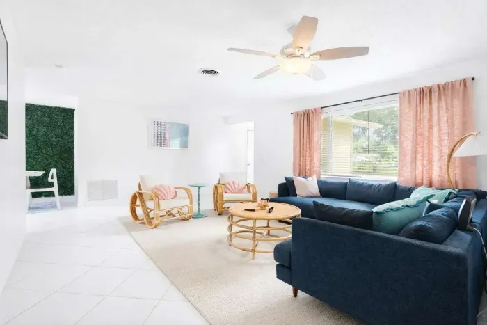 Open living space with natural light.