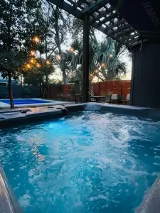 Relax and unwind in your own private hot tub, located just steps from the pool. Perfect for post-adventure evenings, this new amenity is available year-round and ready for your stay.