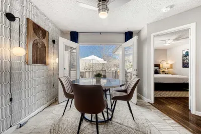 Bright dining area with direct patio access blending indoor comfort with outdoor living