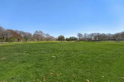 Expansive open green space perfect for picnics, play, or relaxing outdoors
