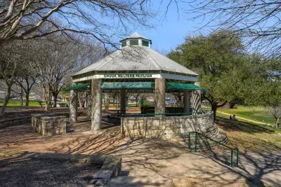 Chuck Walters Pavilion with covered seating for picnics and events