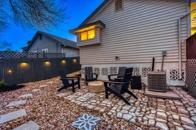 Fire pit seating area ideal for late-night conversations under the stars