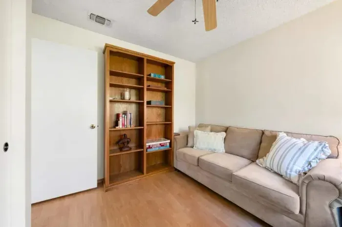 Quiet work area with desk seating, perfect for remote work or studying.