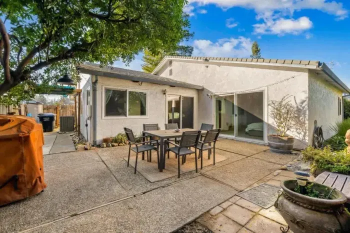 Comfortable setup for outdoor dining, morning coffee, or evening gatherings.