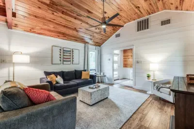 Bright and airy living space with modern furnishings and plenty of natural light.