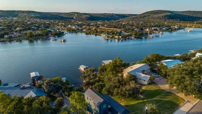 Beautiful Morgan Creek arm of Lake Buchanan with Spider mountain and epic hill country views.
