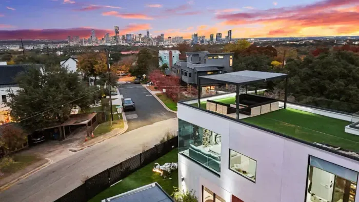 Unbelievable sunsets and Austin Skyline views from almost every room of the house.
