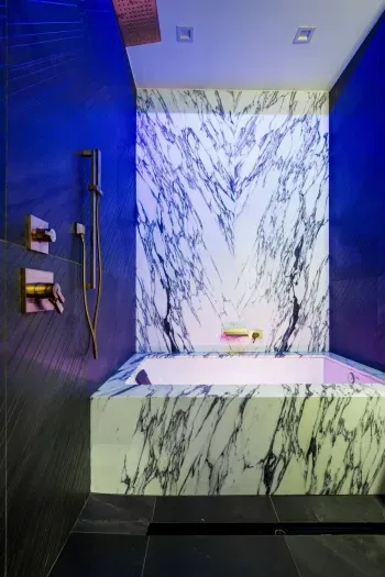 Your private spa awaits! Slip into the deep tub, turn on the mood lights, and let the relaxation begin