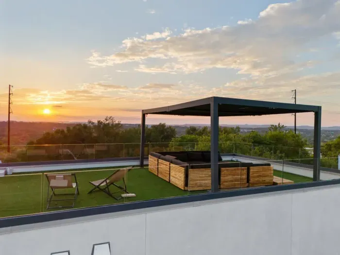 A picturesque top view that truly captures the setting.