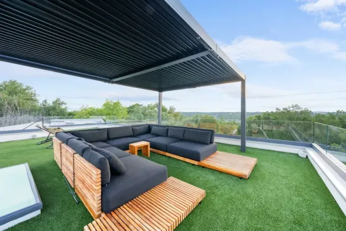 Enjoy city skyline views from your private balcony, perfect for relaxing after a day of exploring.