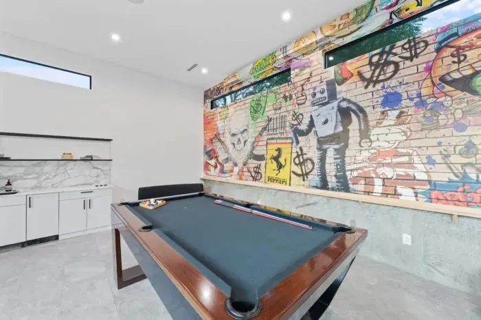 Whether you're a pro or a beginner, this pool table is made for fun.