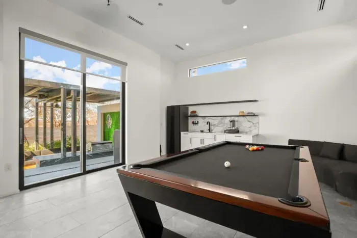 Enjoy endless entertainment with this beautifully crafted pool table.