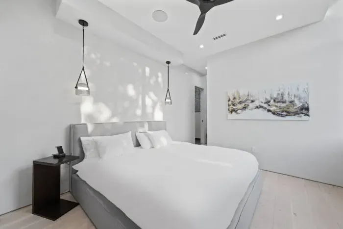 With sleek furnishings, and elegant lighting, this room is the perfect blend of style and comfort.