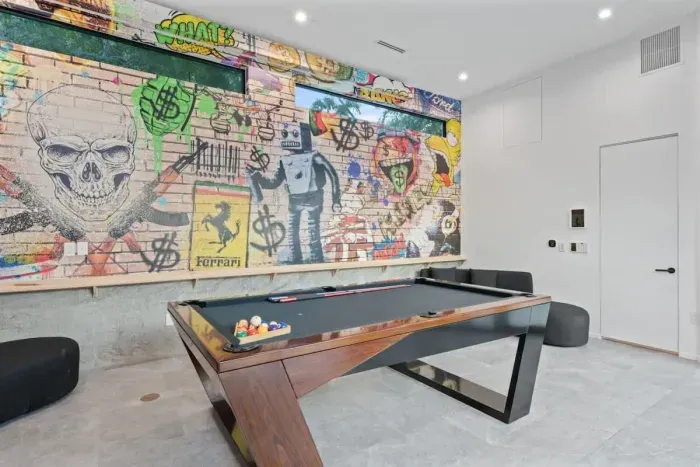 Enjoy endless entertainment with this beautifully crafted pool table.