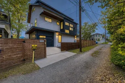 Exterior view with private walkway.