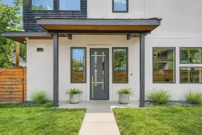 Front entry with clean modern curb appeal