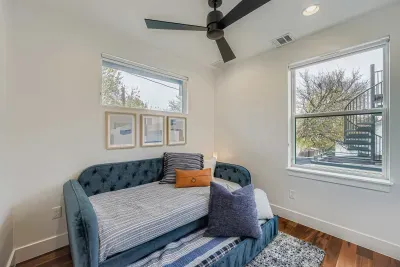 Cozy guest room with sofa bed.