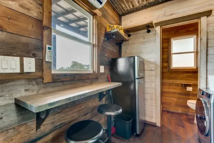 Whip up a delicious meal or enjoy a quick snack in this stylish, functional space.