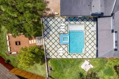 Picture yourself relaxing in this luxurious outdoor oasis.