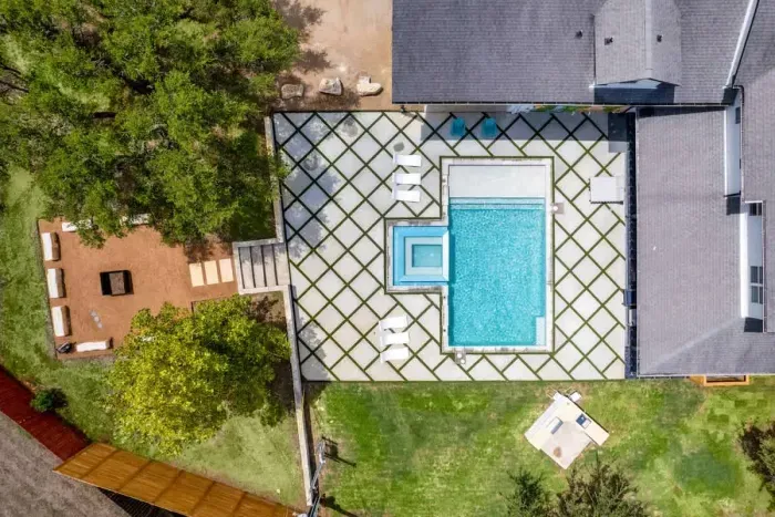 Picture yourself relaxing in this luxurious outdoor oasis.