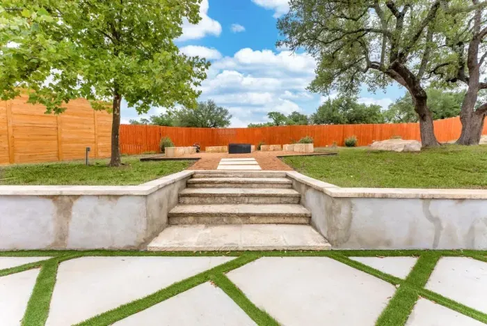 An outdoor haven with thoughtful landscaping and elevated tranquility.