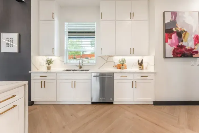 Cook and gather in a bright chef inspired kitchen with premium finishes