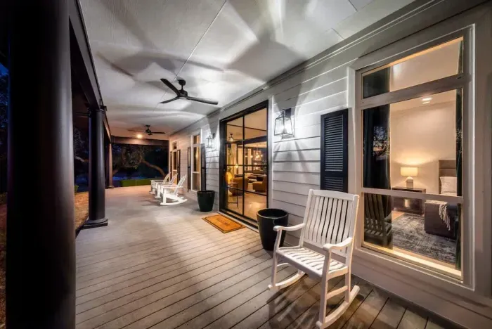 Enjoy an expansive open air patio designed for effortless relaxation and elegant evenings.