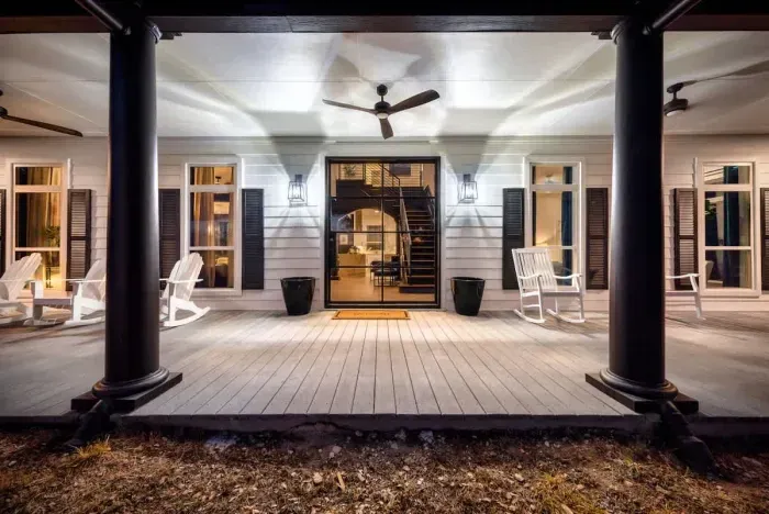 Sophisticated exterior entrance offering a welcoming blend of luxury and modern design.