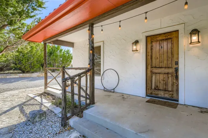 Covered front porch entry.