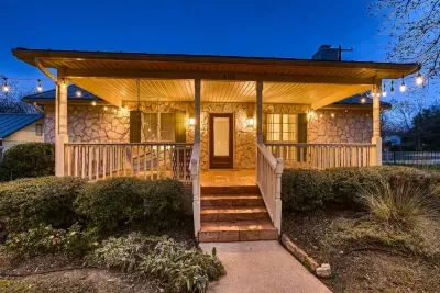 Inviting facade with a cozy front porch and stylish details.