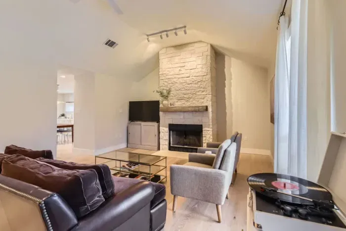 A warm, inviting living room for a perfect stay-in day or evening