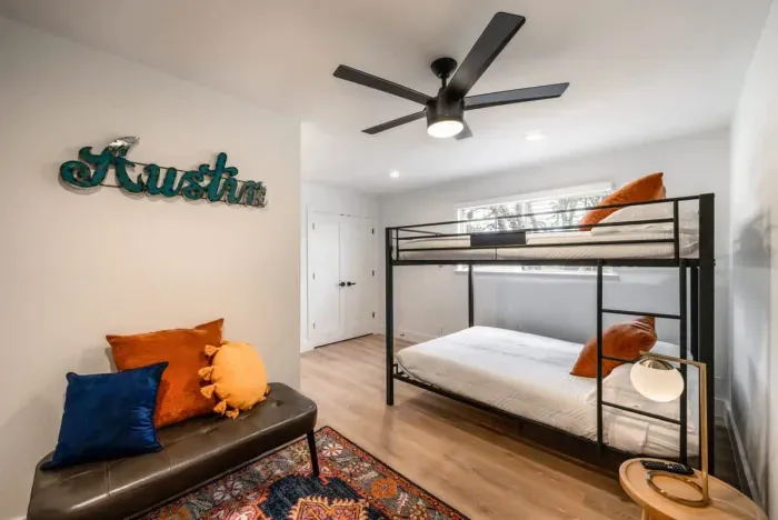 A beautifully styled guest bedroom blending charm and sophistication