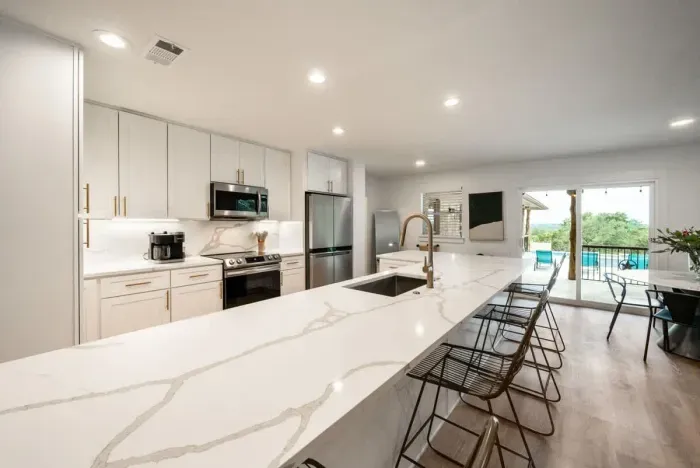 A second gourmet kitchen view showcasing sleek modern design