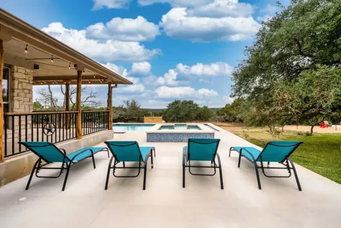 Cool off or soak up the sunshine beside this luxurious pool retreat.