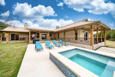 A resort style pool area perfect for cooling off or soaking up the sun.