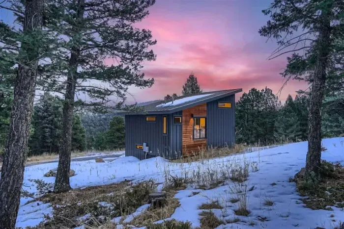 Side of house drive up view-winter months