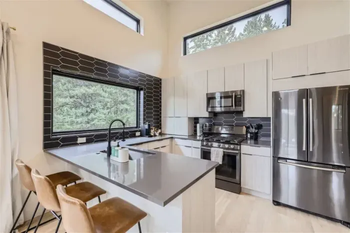 Whether you're cooking or bringing back local treats, this kitchen has you covered.