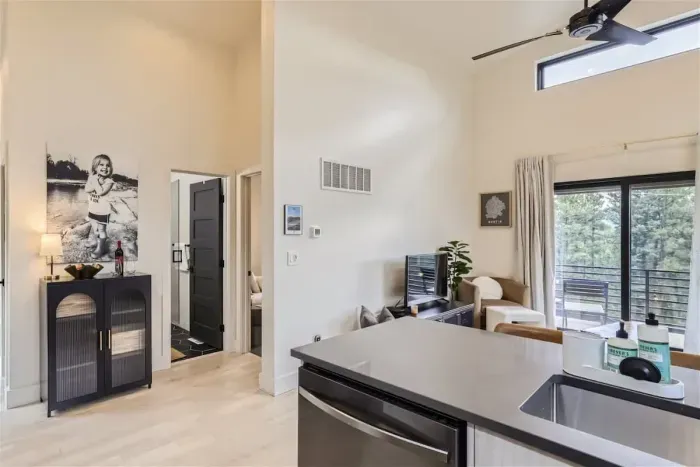 Whip up a delicious meal or enjoy a quick snack in this stylish, functional space.