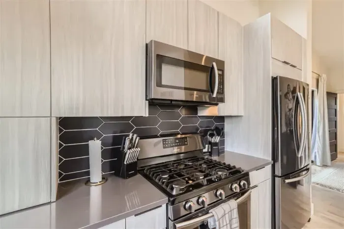 Cook up your favorite meals in a kitchen stocked with all the essentials.