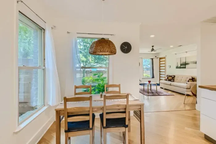 A bright, inviting kitchen & Dining ready for all your culinary adventures.