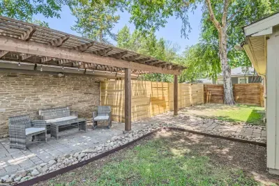 Private outdoor area with comfortable seating, ideal for relaxing or stargazing.