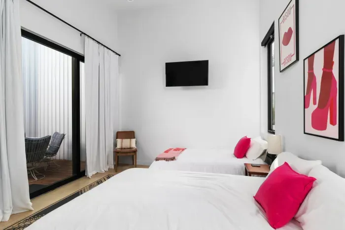 A warm and welcoming space with enough beds for a peaceful stay.