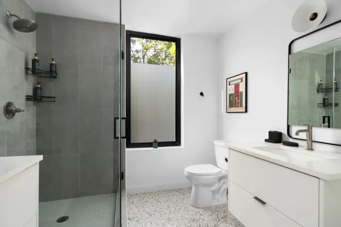 Sparkling clean and fully stocked with essentials. Start and end your day refreshed!