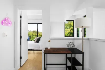 A quiet corner to focus, write, or catch up on emails